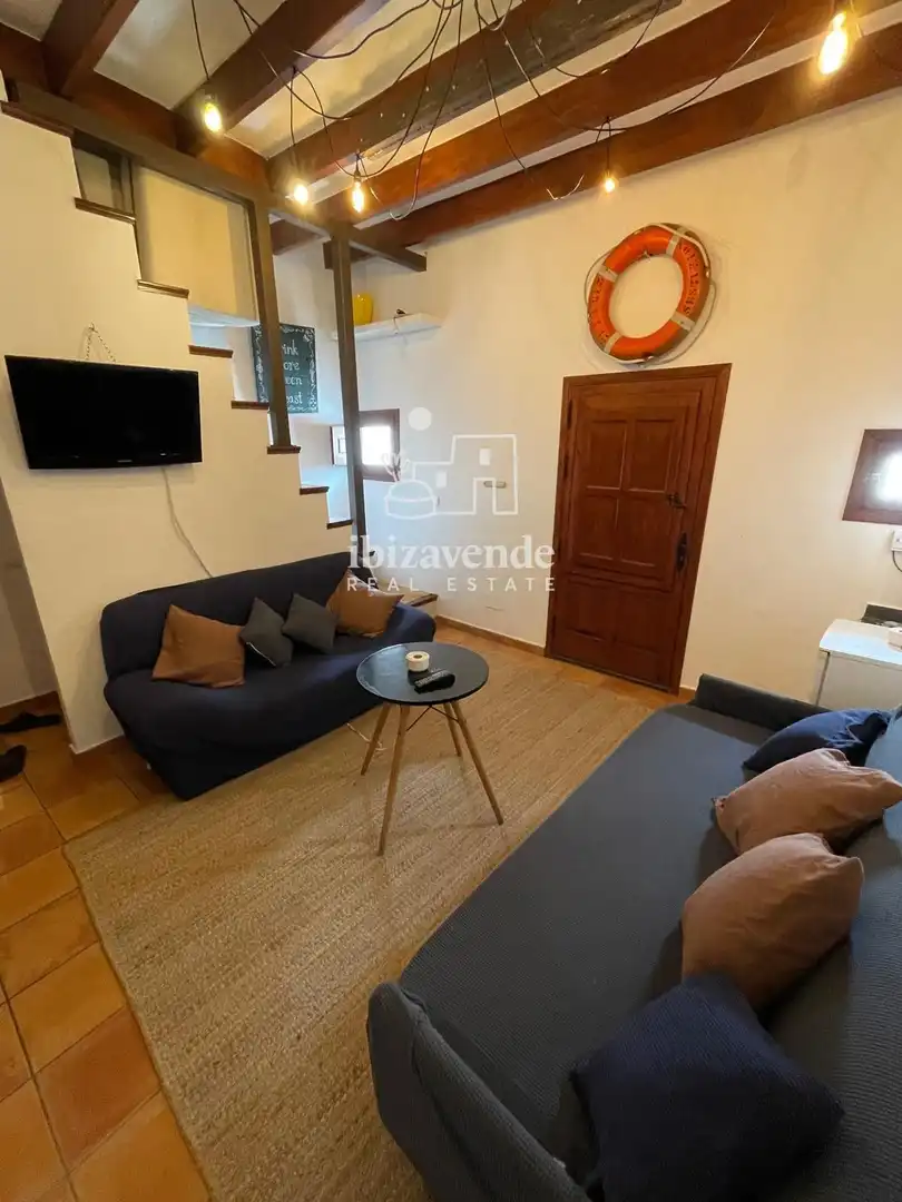 Sala d'estar de Dúplex de lloguer en Eivissa amb Terrassa i Moblat