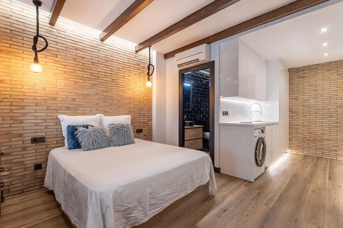Schlafzimmer von Wohnung zur Miete in Granada mit Möbliert