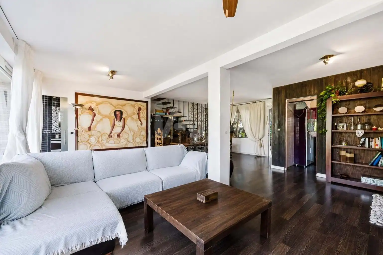 Sala de estar de Casa adosada en venta en Alicante / Alacant con Terraza