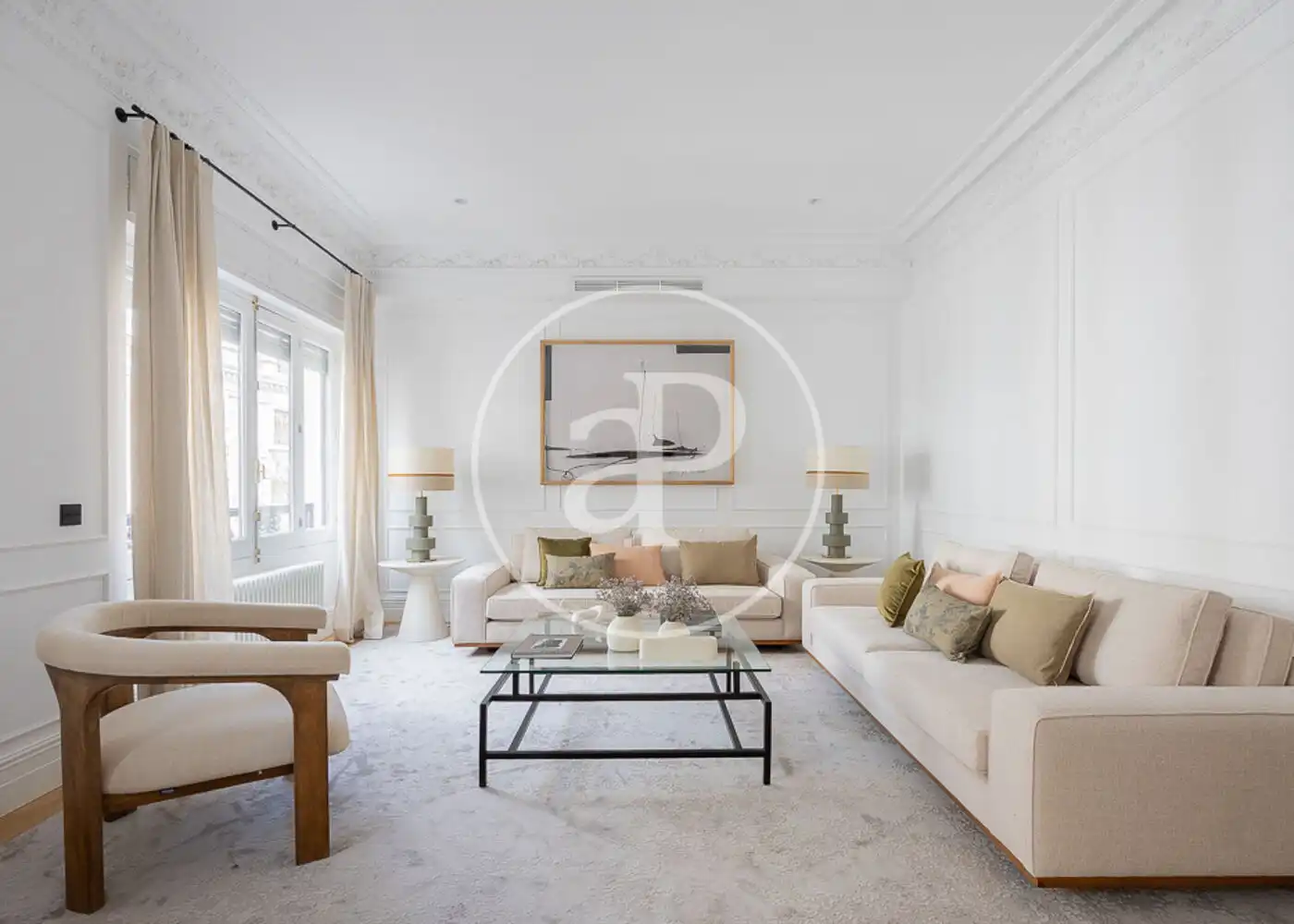 Wohnzimmer von Wohnung zum Verkauf in Madrid mit Klimaanlage, Heizung und Terrasse