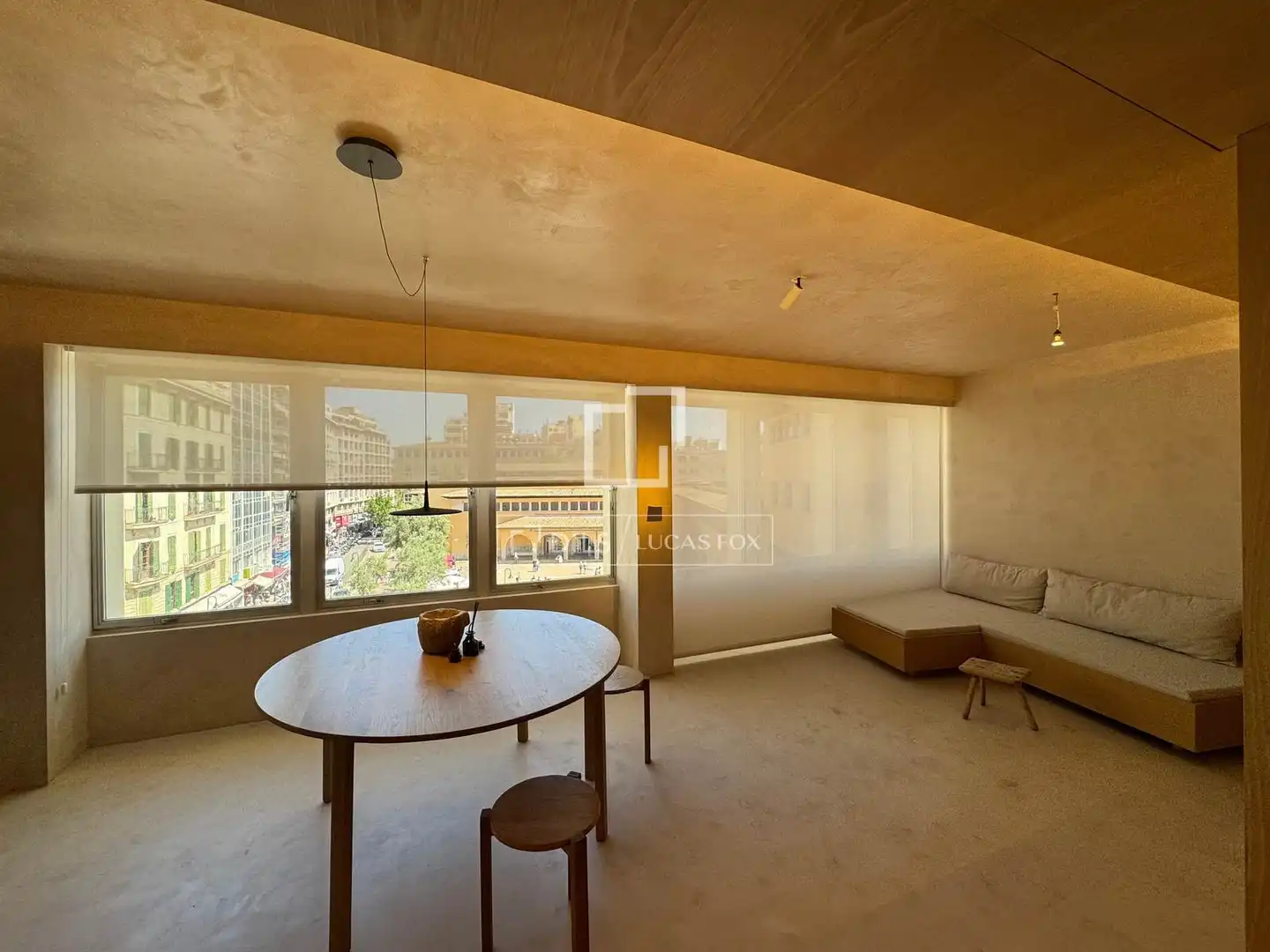 Living room of Flat for rent in  Palma de Mallorca  with Air Conditioner, Heating and Parquet flooring