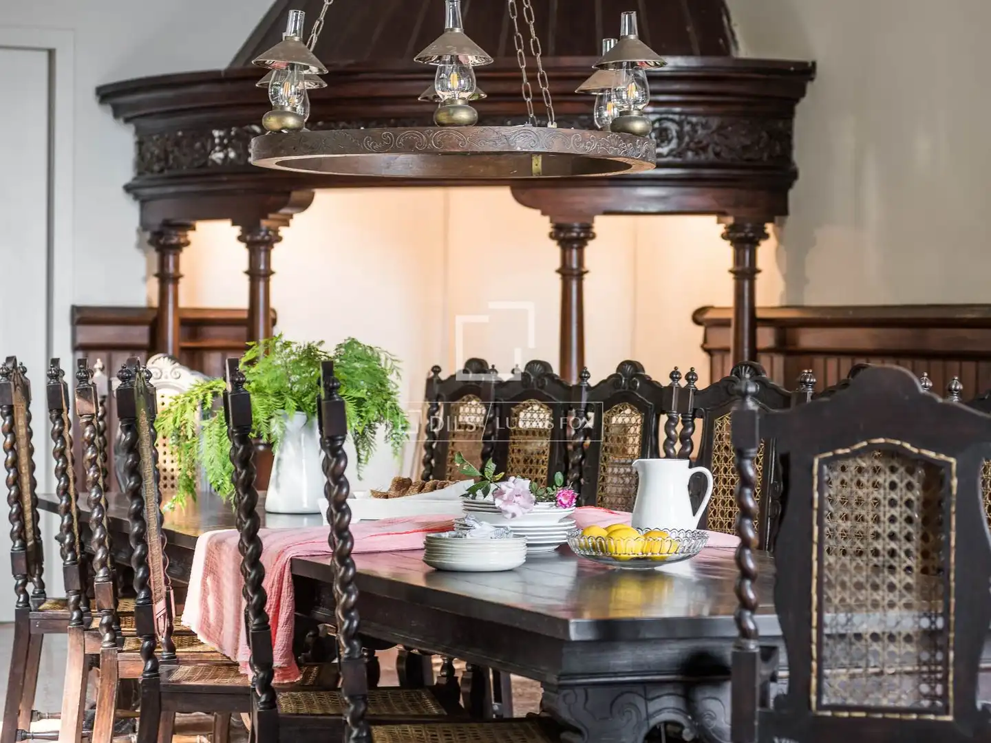 Comedor de Finca rústica en venta en Sant Hilari Sacalm con Aire acondicionado, Calefacción y Jardín privado