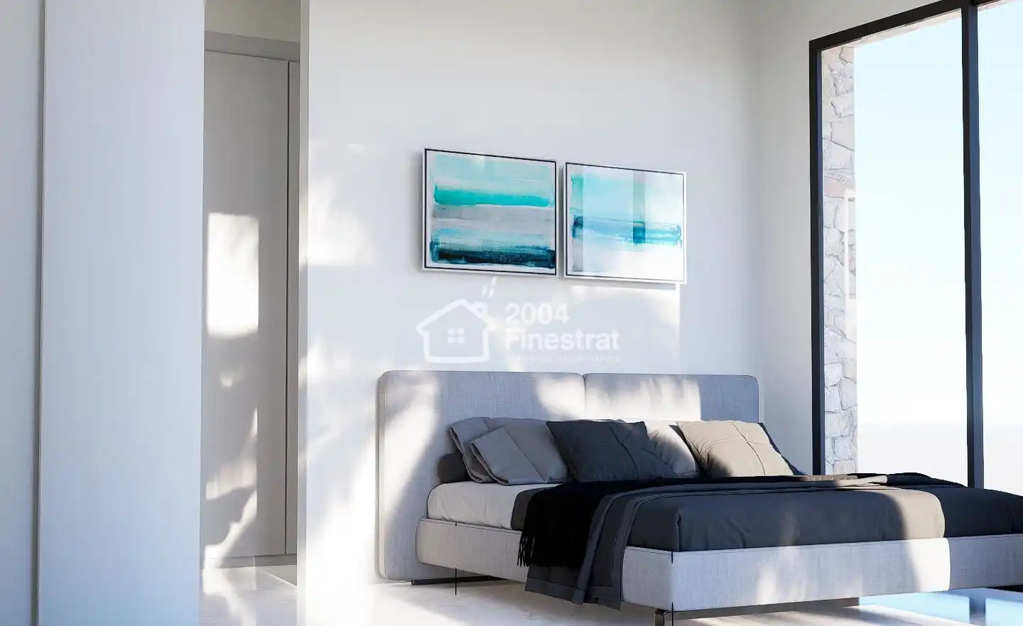Dormitori de Casa o xalet en venda en Finestrat amb Aire condicionat, Jardí privat i Terrassa