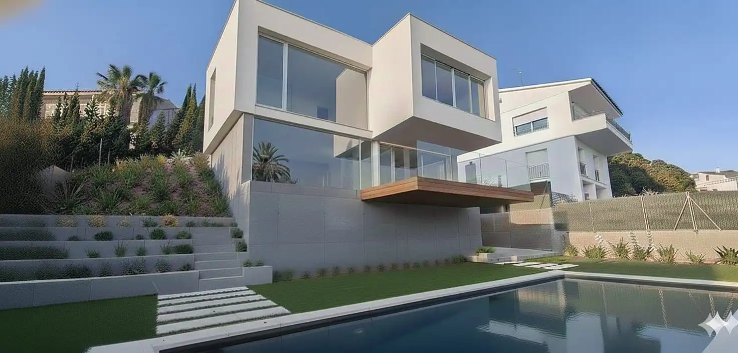 Vista exterior de Casa o xalet en venda en Mataró amb Aire condicionat, Jardí privat i Terrassa