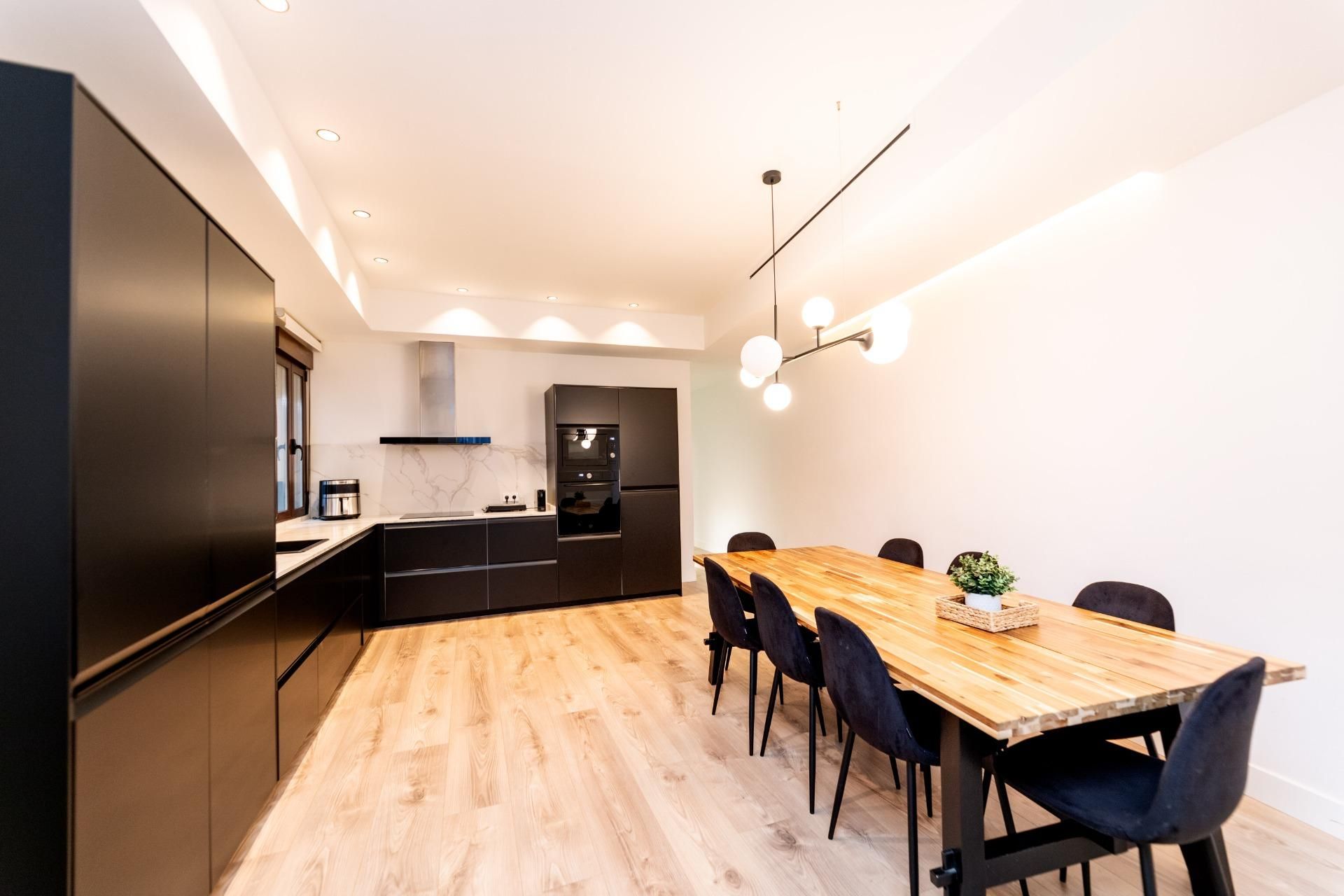 Kitchen of Flat for sale in  Madrid Capital  with Air Conditioner, Heating and Parquet flooring