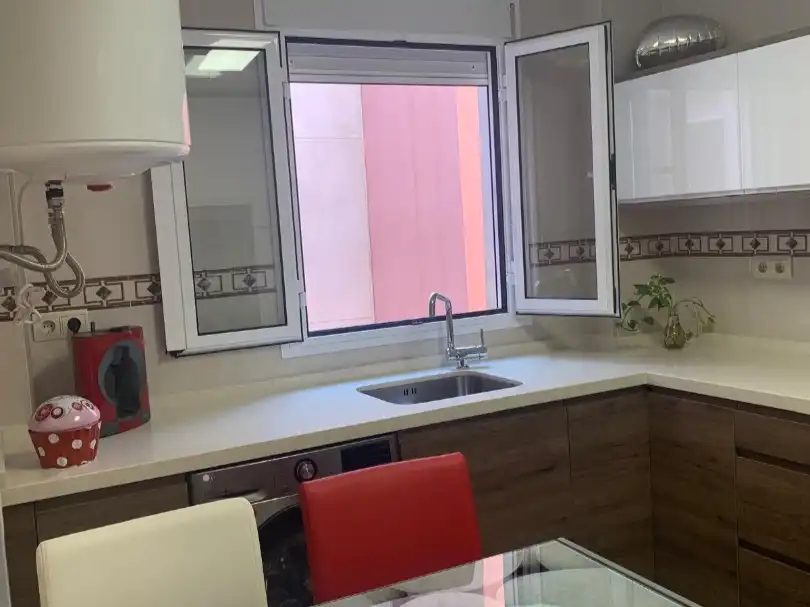 Küche von Wohnung zur Miete in Málaga Capital mit Klimaanlage und Balkon