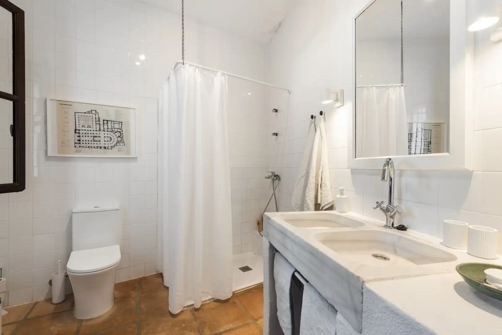 Badezimmer von Country house zum Verkauf in Estepona mit Klimaanlage, Privatgarten und Terrasse