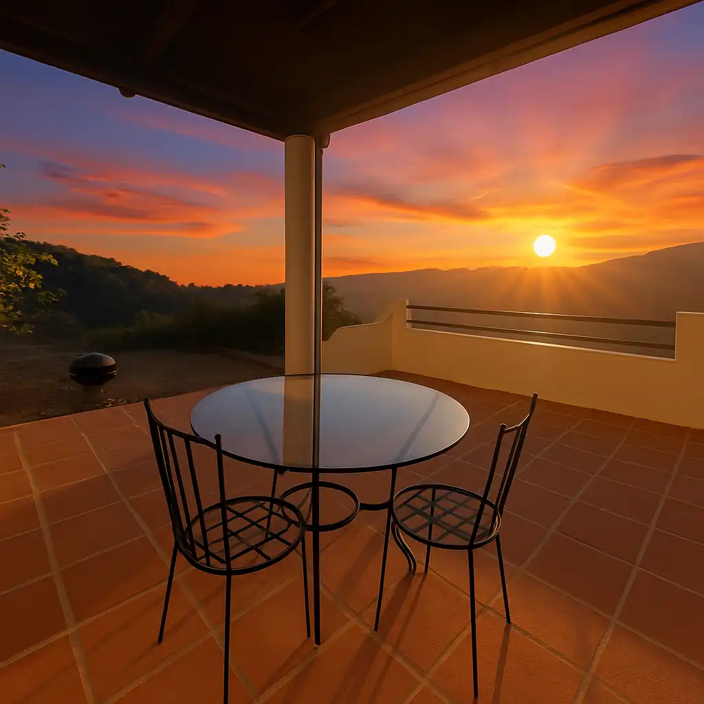 Terraza de Casa o chalet en venta en Istán con Aire acondicionado, Jardín privado y Piscina