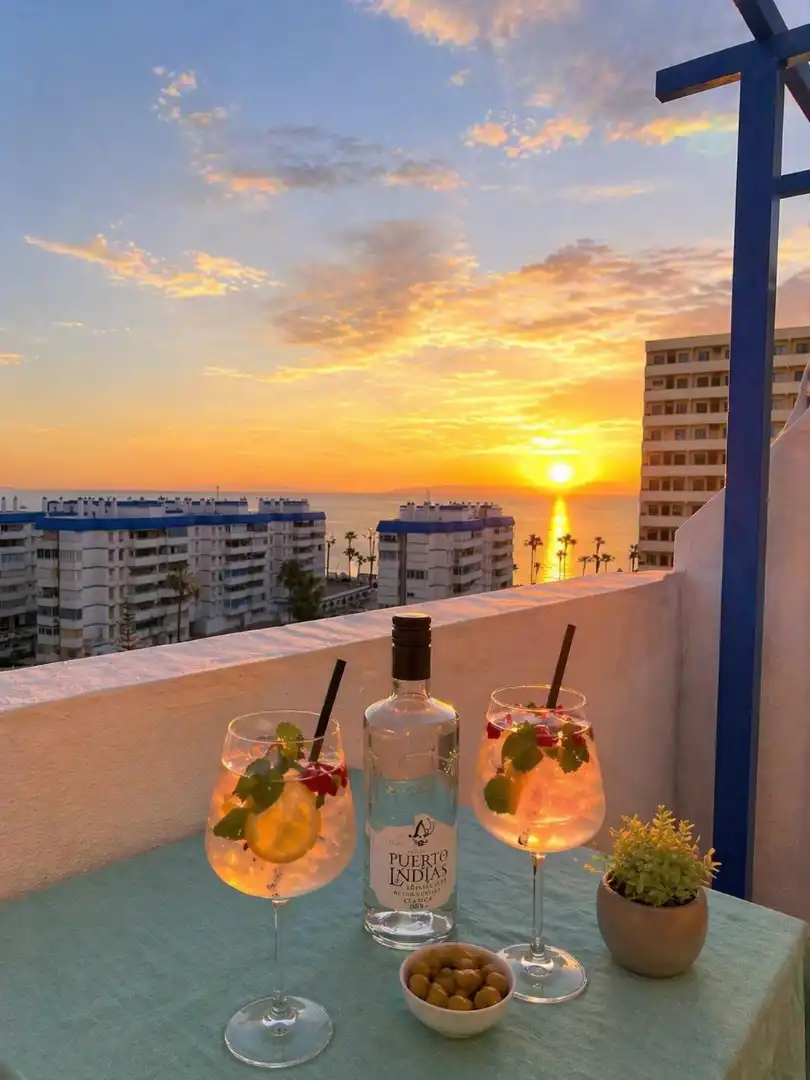 Terrasse von Dachboden zum Verkauf in Benalmádena mit Klimaanlage, Heizung und Terrasse