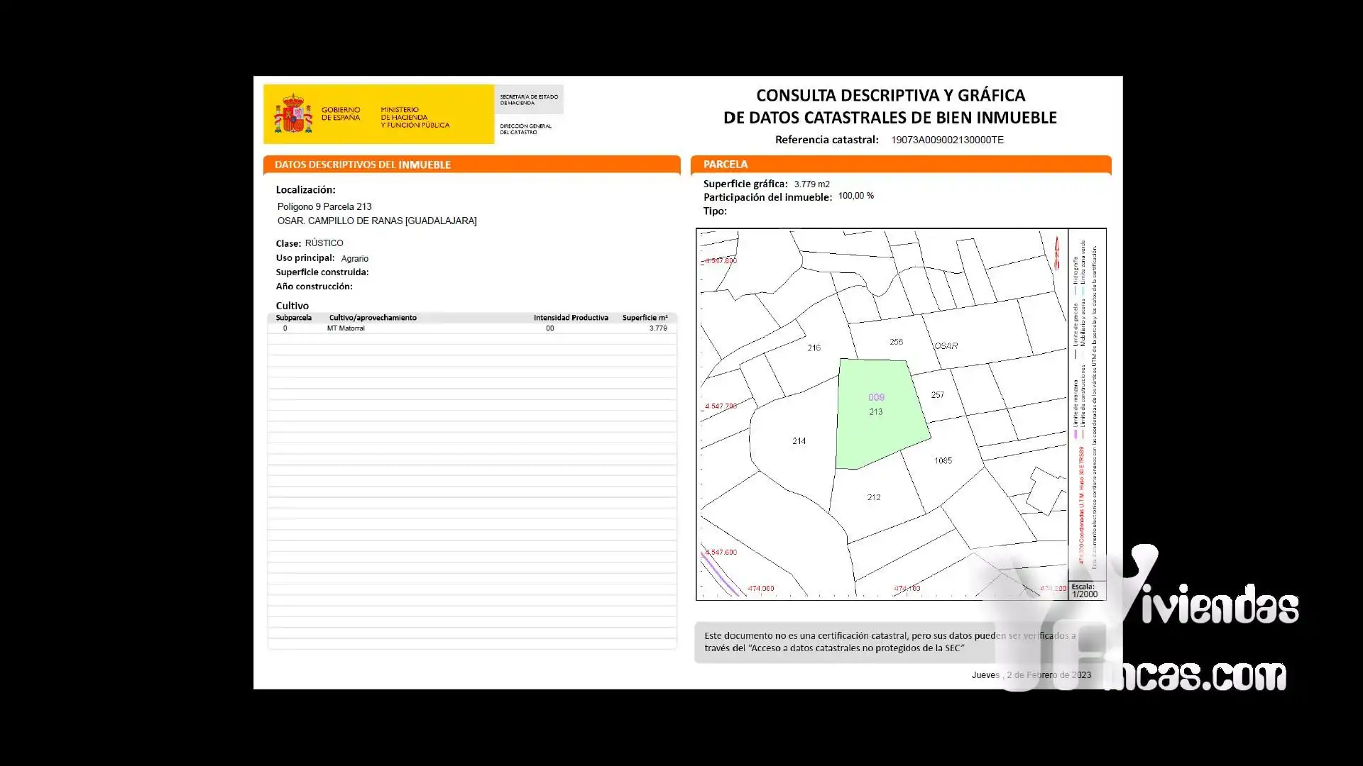 Terreno rústico en venta en Campillo de Ranas, imagen 8