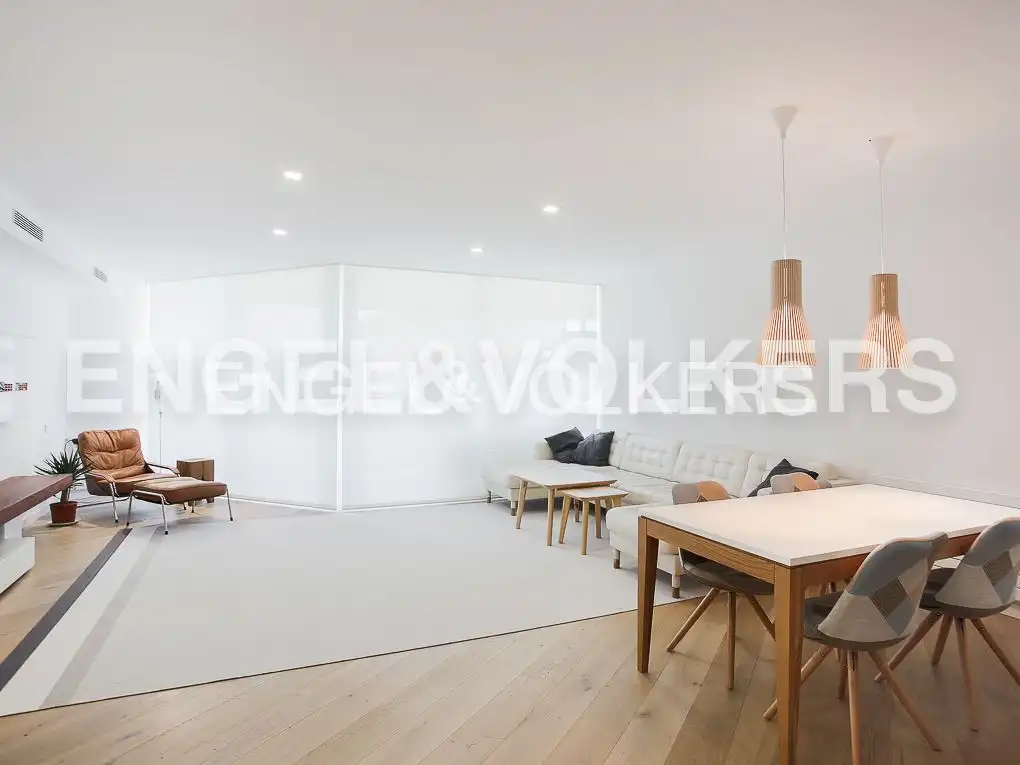 Wohnzimmer von Wohnung zur Miete in Valencia mit Klimaanlage, Heizung und Parkett