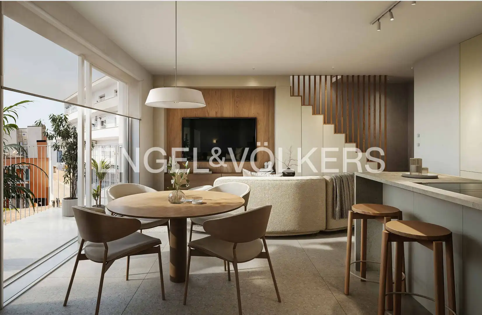 Sala de estar de Apartamento en venta en Sant Cugat del Vallès con Aire acondicionado, Calefacción y Jardín privado