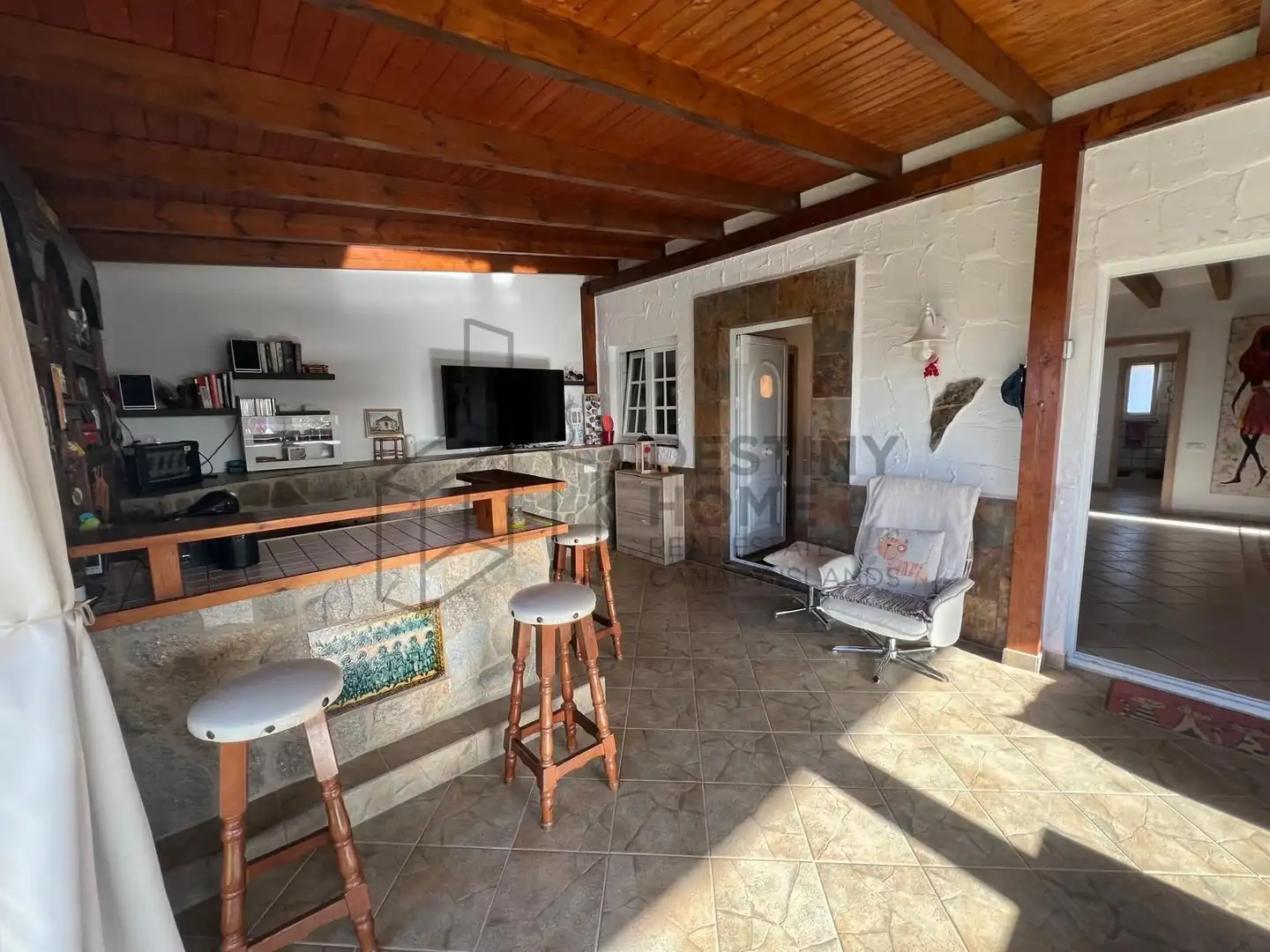 Terrassa de Casa o xalet en venda en La Oliva amb Aire condicionat, Jardí privat i Terrassa