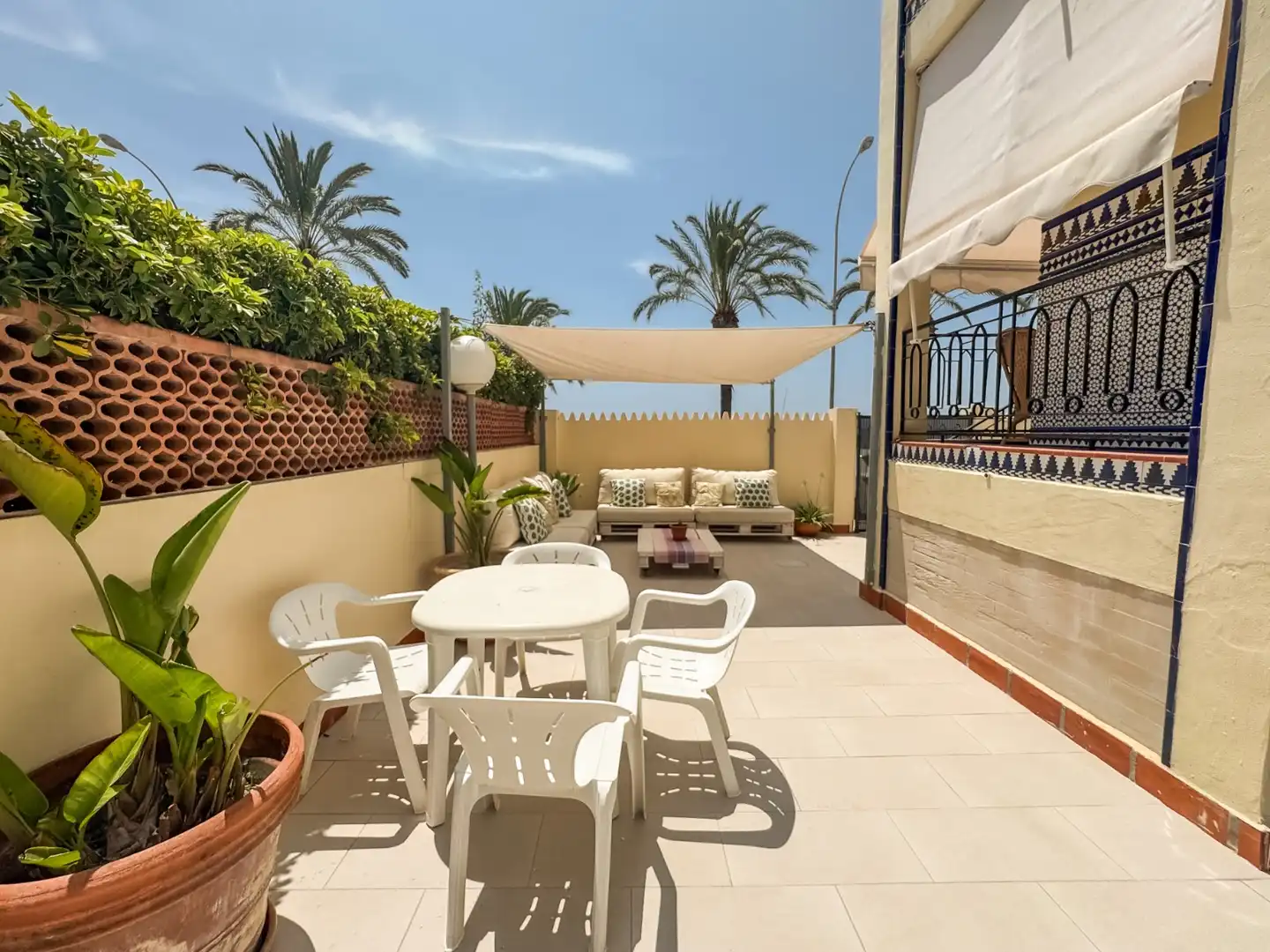 Terrace of Duplexes for rent in Santa Pola  with Air Conditioner, Private garden and Terrace