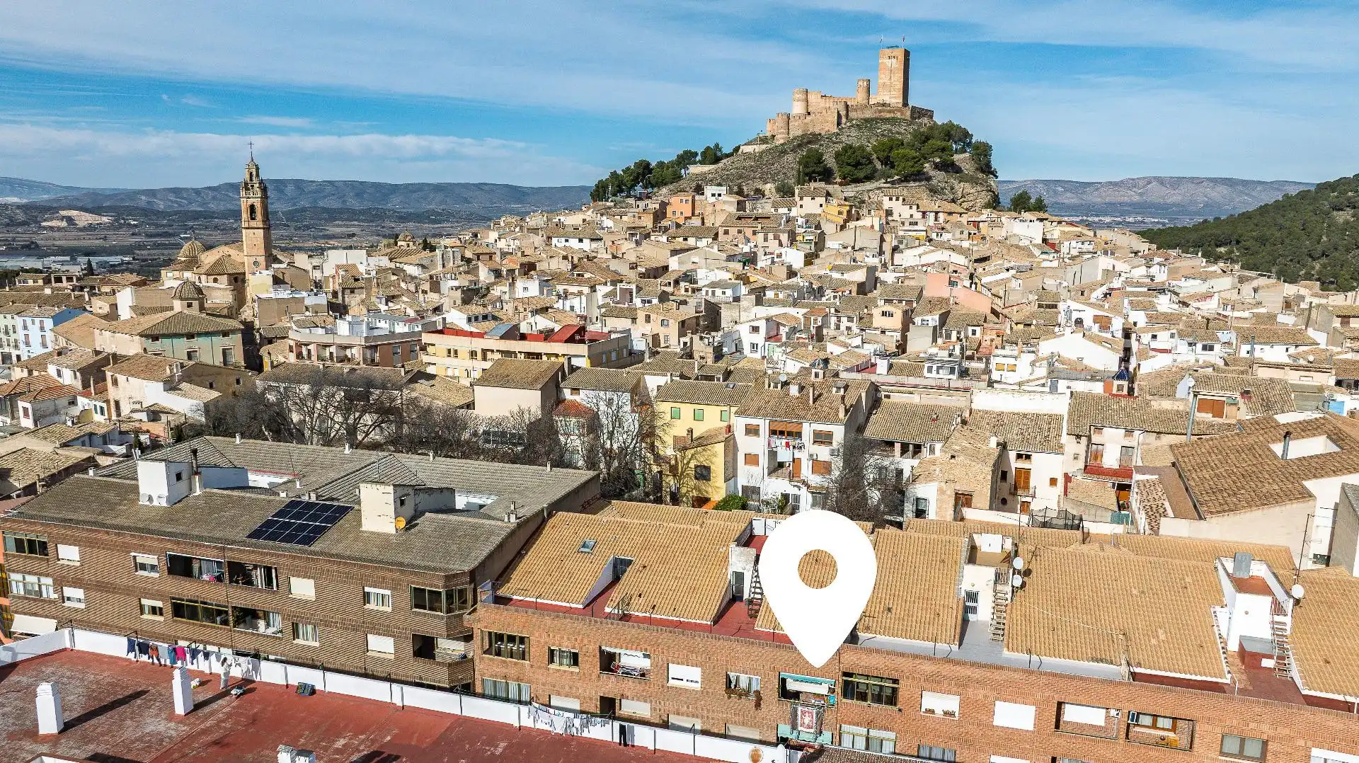 Vista exterior de Piso en venta en Biar con Aire acondicionado y Balcón