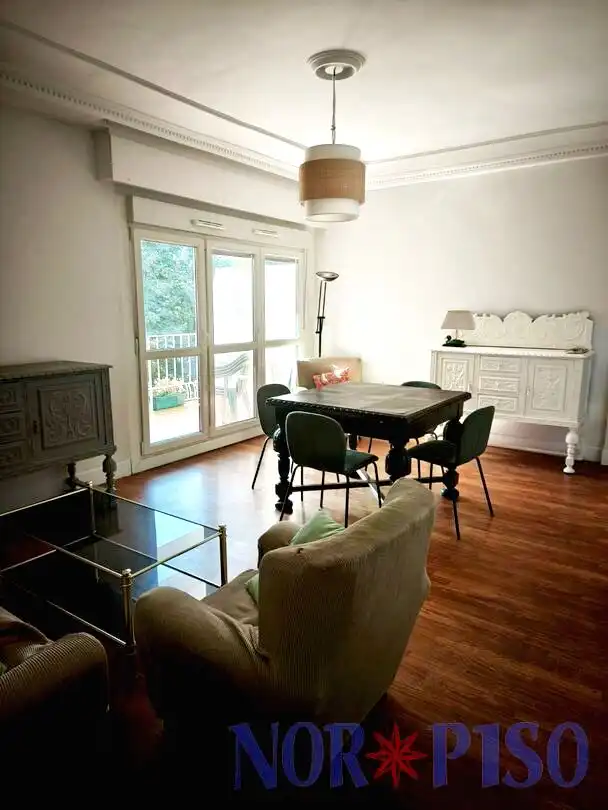 Dining room of Flat for rent in Bilbao   with Heating, Terrace and Furnished
