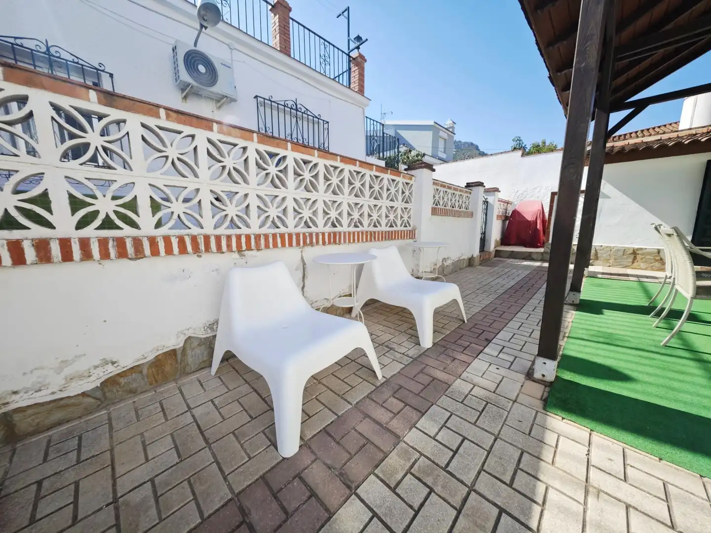 Terrasse von Haus oder Chalet zur Miete in Alhaurín de la Torre mit Klimaanlage, Heizung und Privatgarten