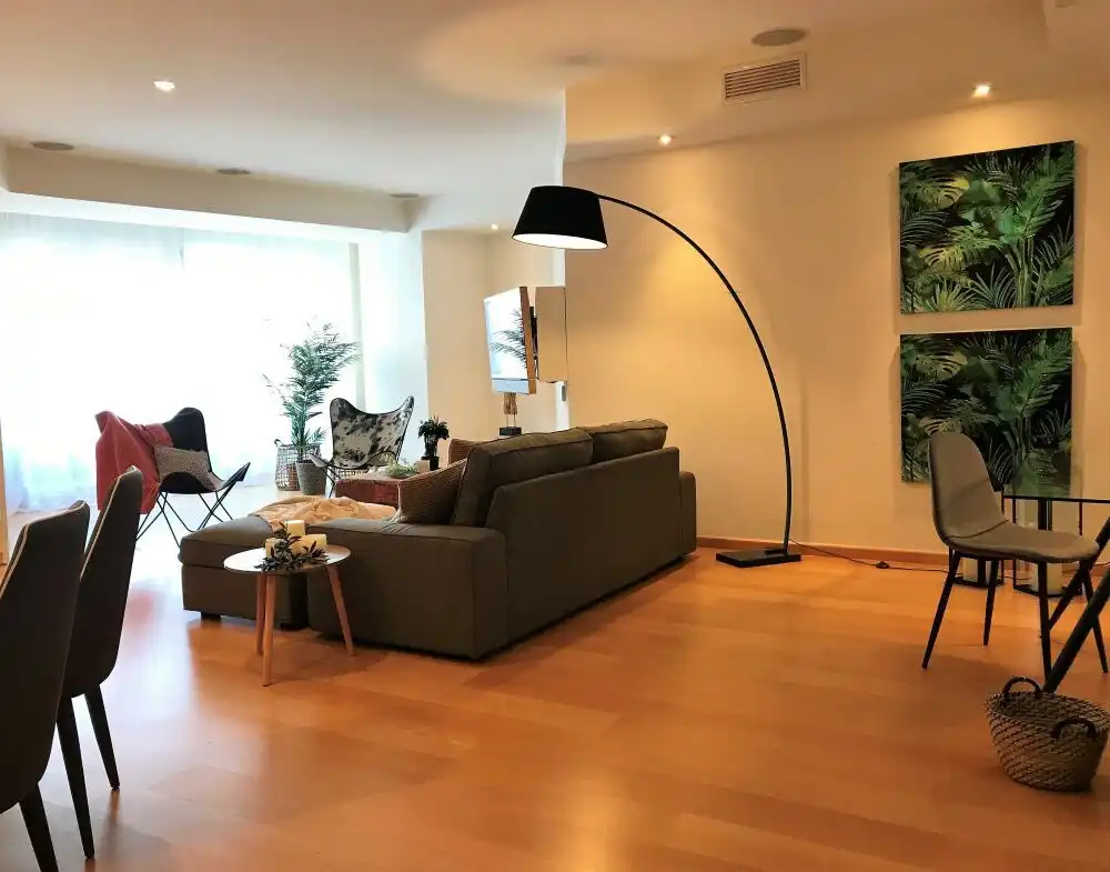 Sala d'estar de Apartament de lloguer en Alicante / Alacant amb Aire condicionat, Calefacció i Parquet
