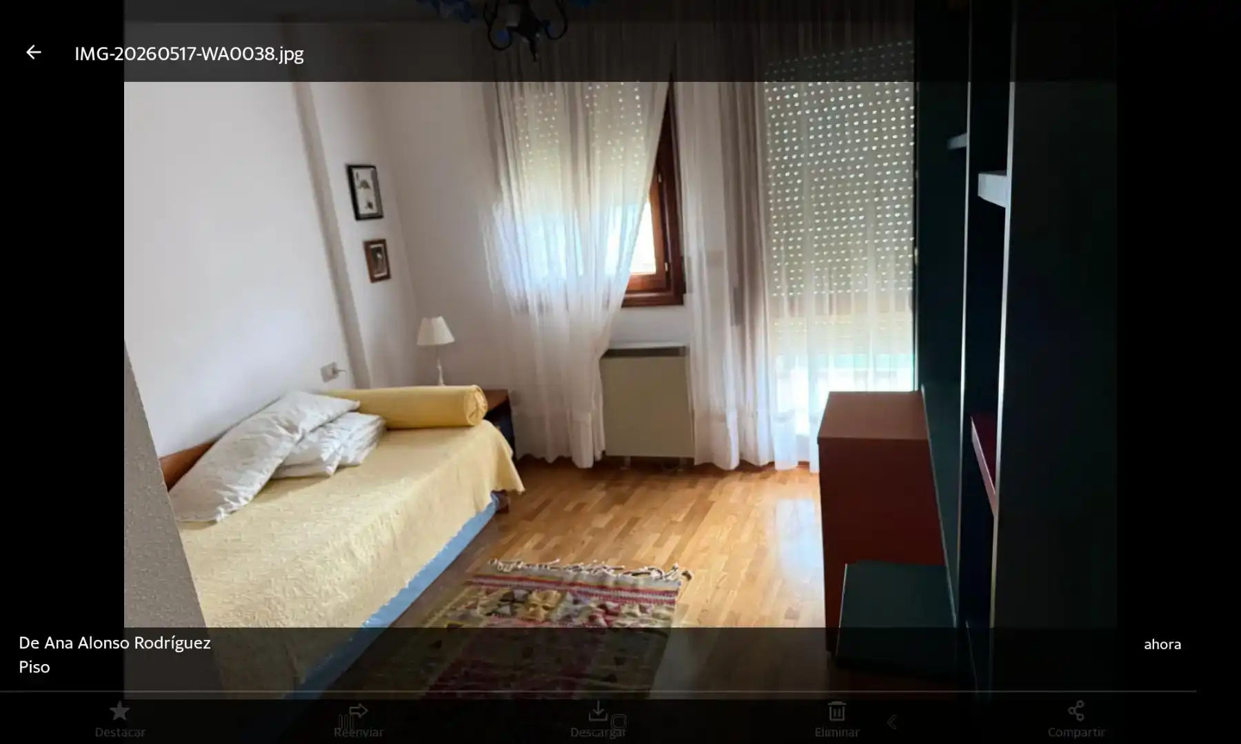 Bedroom of Flat for rent in Viveiro  with Parquet flooring and Furnished