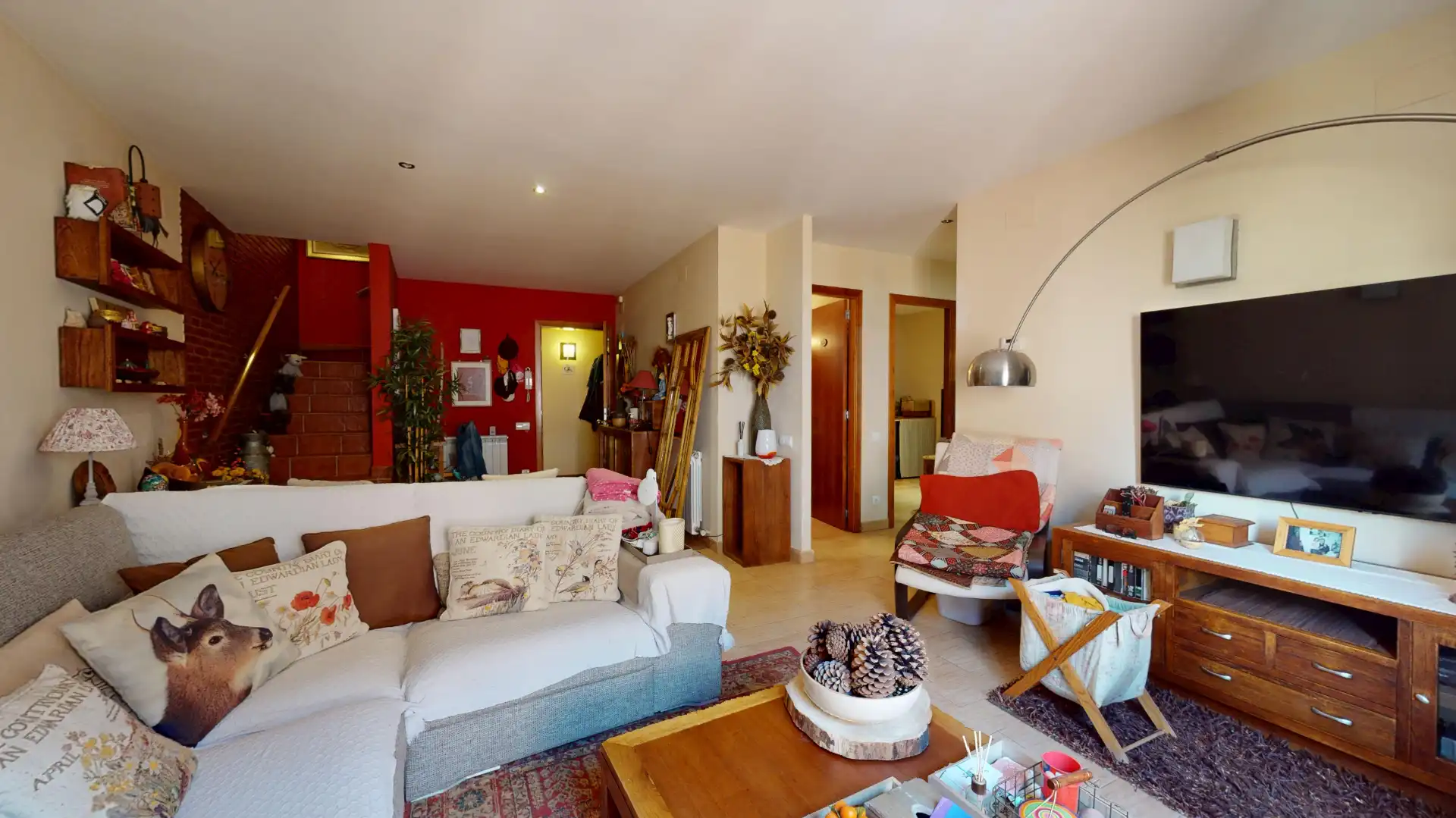 Sala de estar de Dúplex en venta en Prades con Calefacción, Terraza y Horno