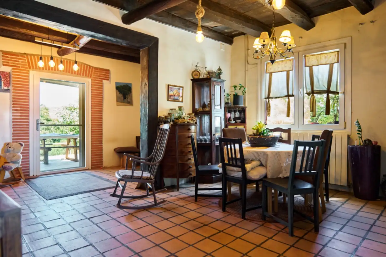 Dining room of Country homes for sale in Santa Eulàlia de Ronçana  with Air Conditioner and Swimming Pool