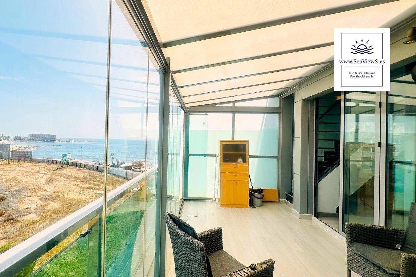 Balcony of Attic for sale in Torrevieja  with Air Conditioner, Heating and Parquet flooring