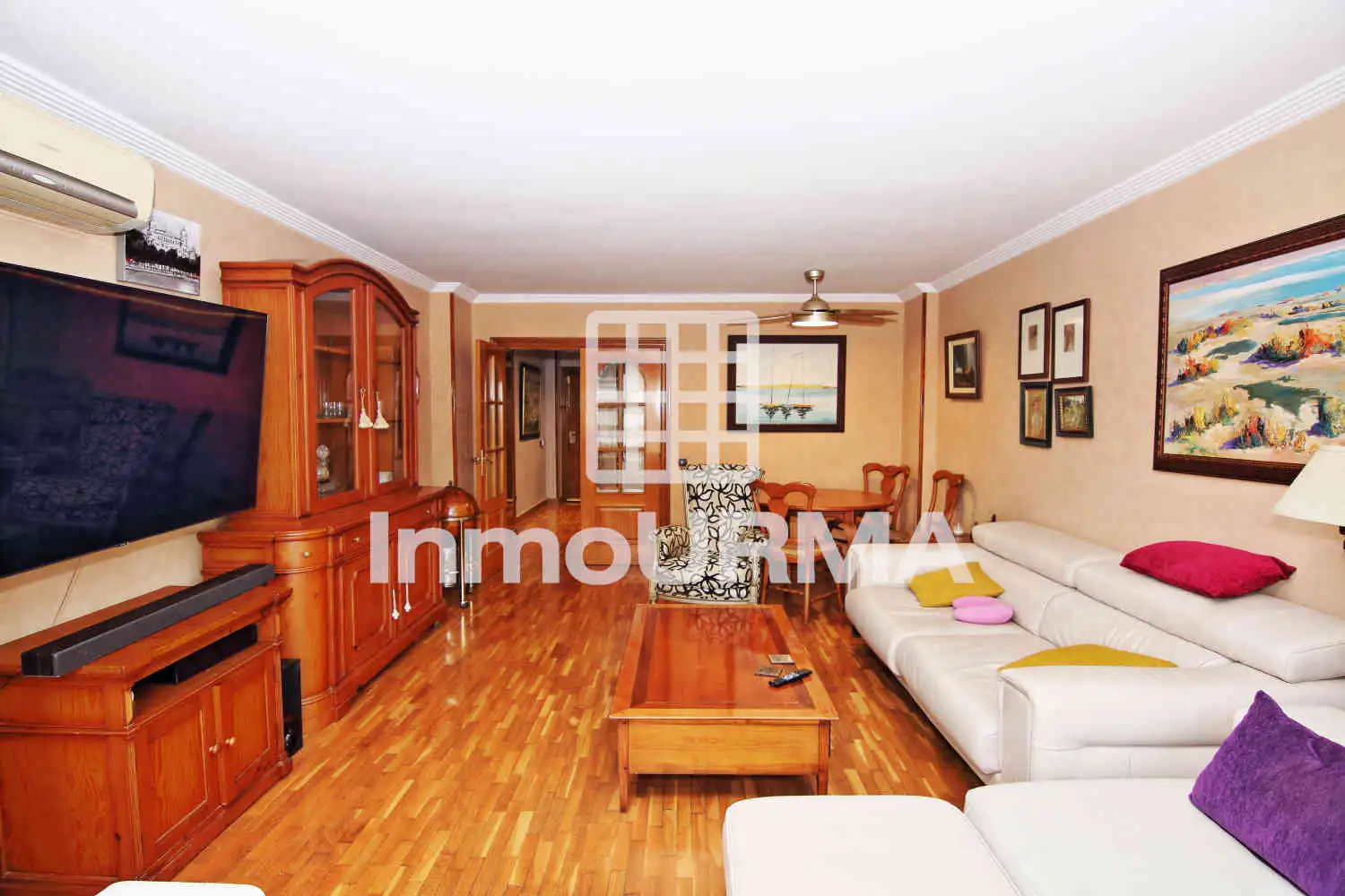 Sala d'estar de Àtic en venda en Alicante / Alacant amb Aire condicionat, Calefacció i Parquet