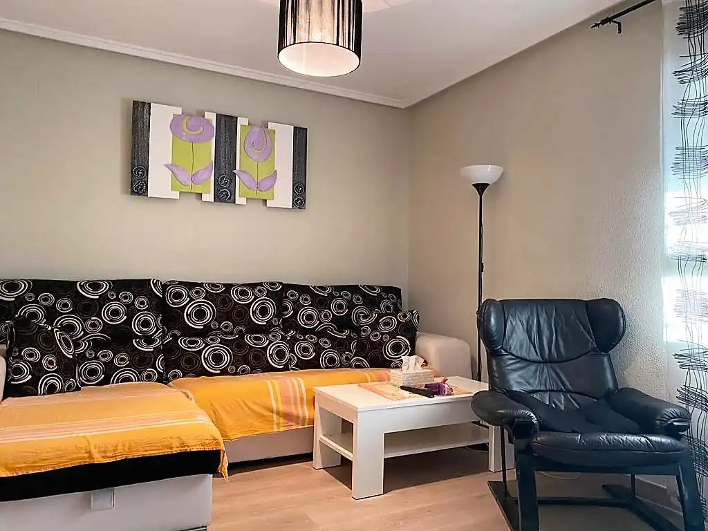 Sala d'estar de Pis de lloguer en Alicante / Alacant amb Aire condicionat, Parquet i Terrassa
