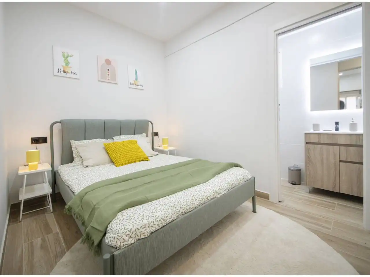 Schlafzimmer von Wohnung zum Verkauf in L'Hospitalet de Llobregat mit Klimaanlage, Heizung und Parkett
