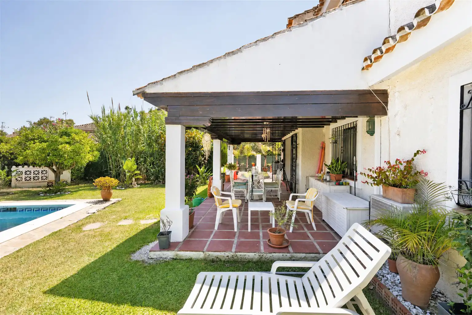 Terrassa de Casa o xalet en venda en Mijas amb Aire condicionat, Jardí privat i Terrassa