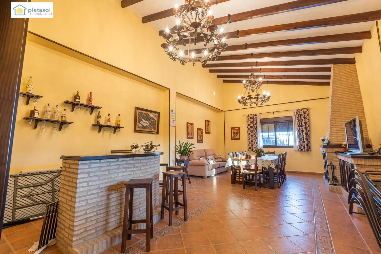 Comedor de Finca rústica en venta en Chucena con Aire acondicionado, Calefacción y Jardín privado
