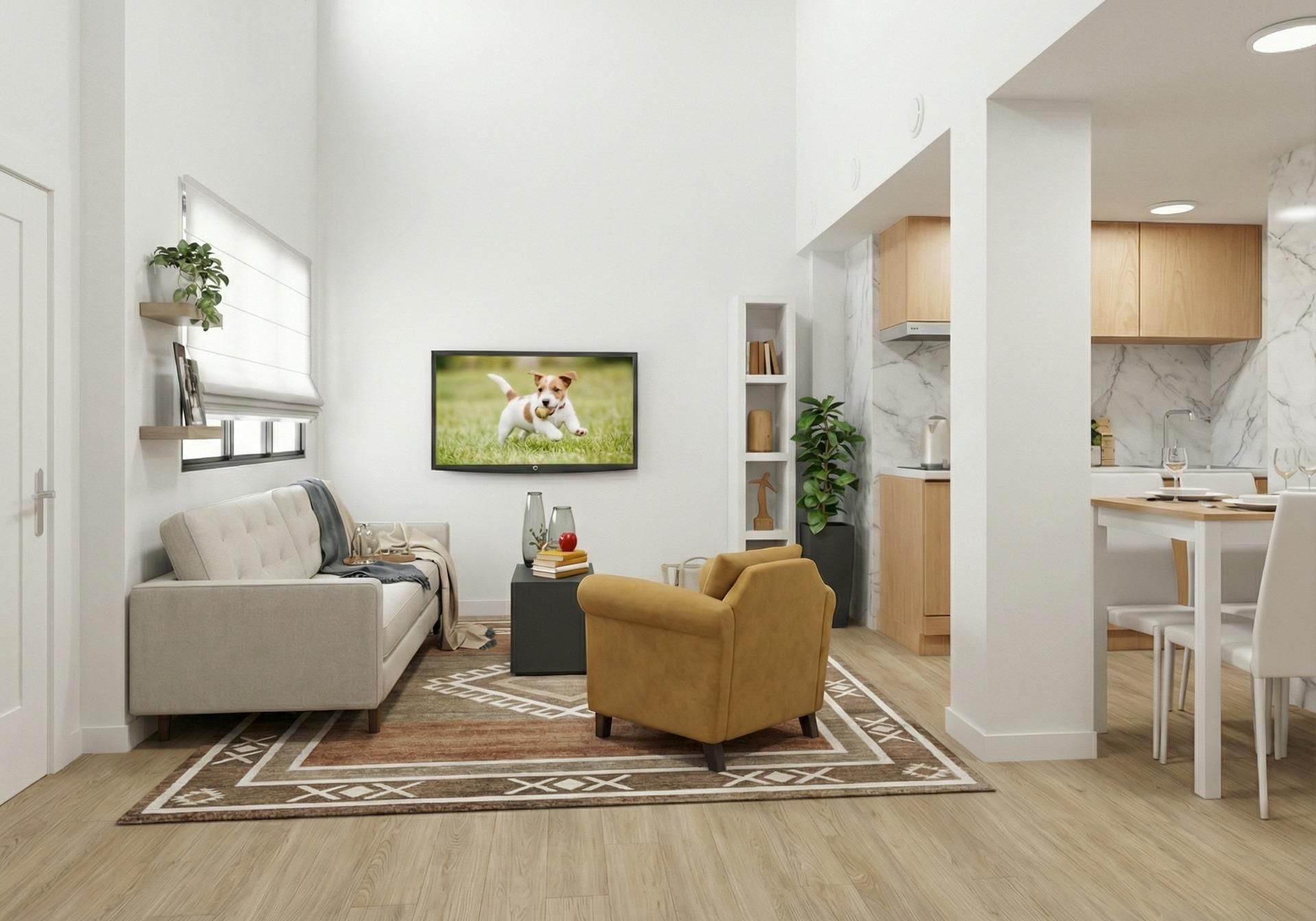 Living room of Flat for sale in  Madrid Capital  with Alarm