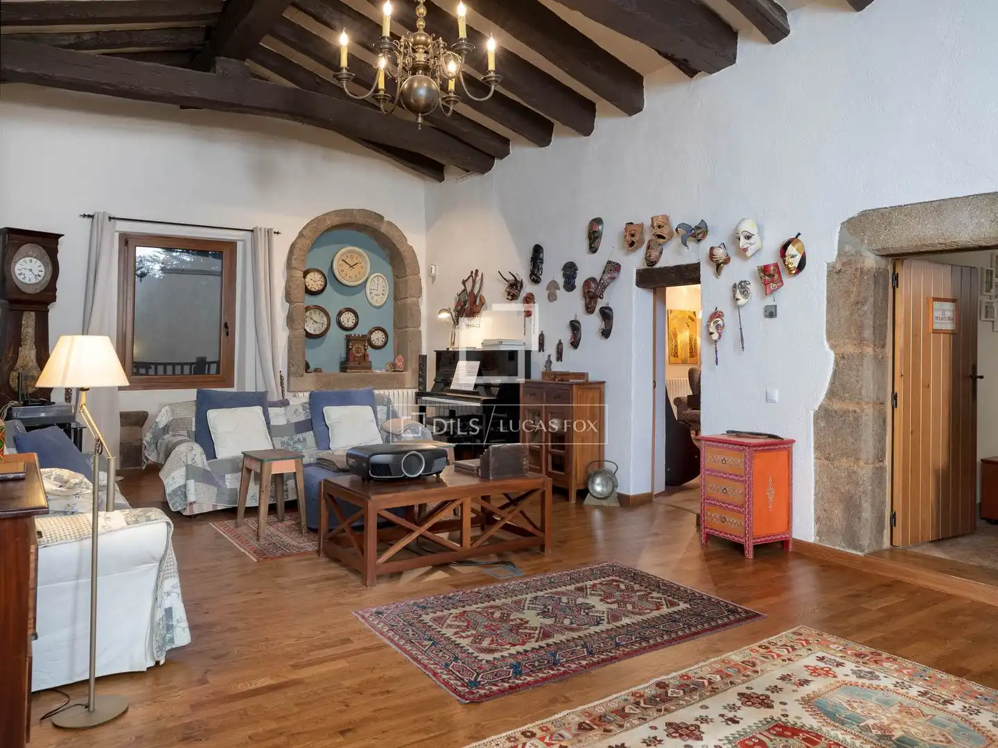 Sala de estar de Finca rústica en venta en Arbúcies con Aire acondicionado, Calefacción y Jardín privado