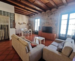 Living room of Flat to rent in Girona Capital  with Heating, Furnished and Balcony