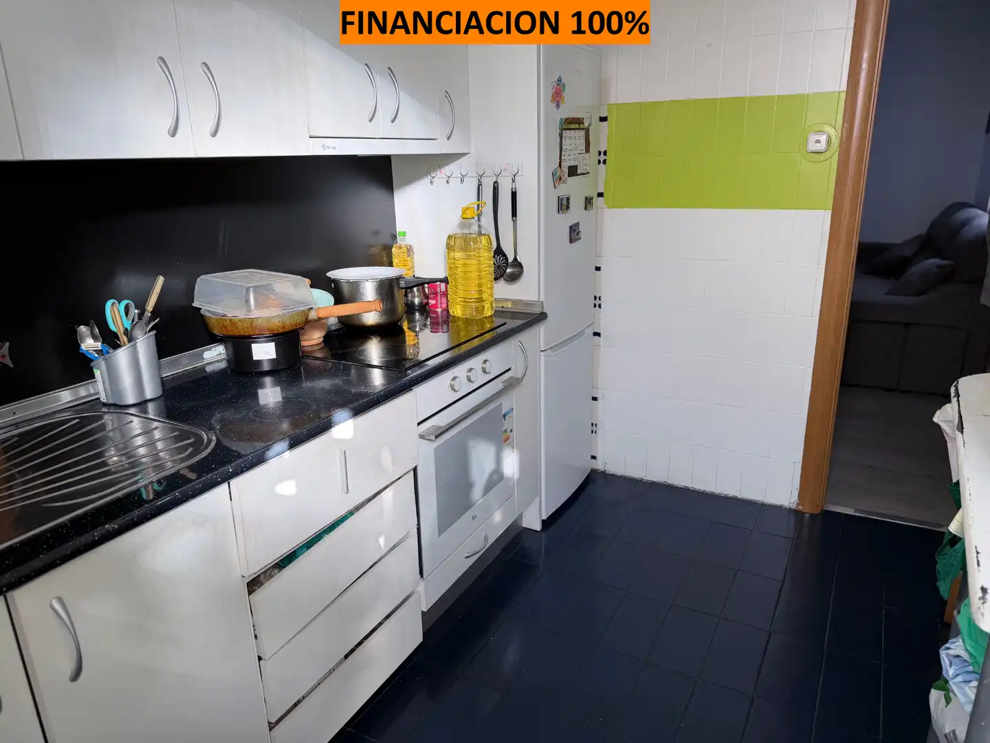 Kitchen of Flat for sale in Zaragoza  with Heating, Terrace and Balcony