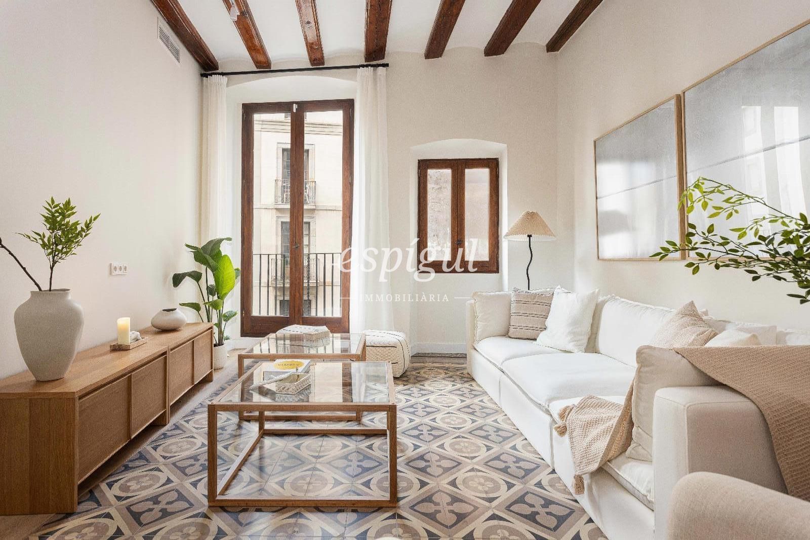 Sala d'estar de Pis en venda en  Barcelona Capital amb Aire condicionat, Calefacció i Terrassa