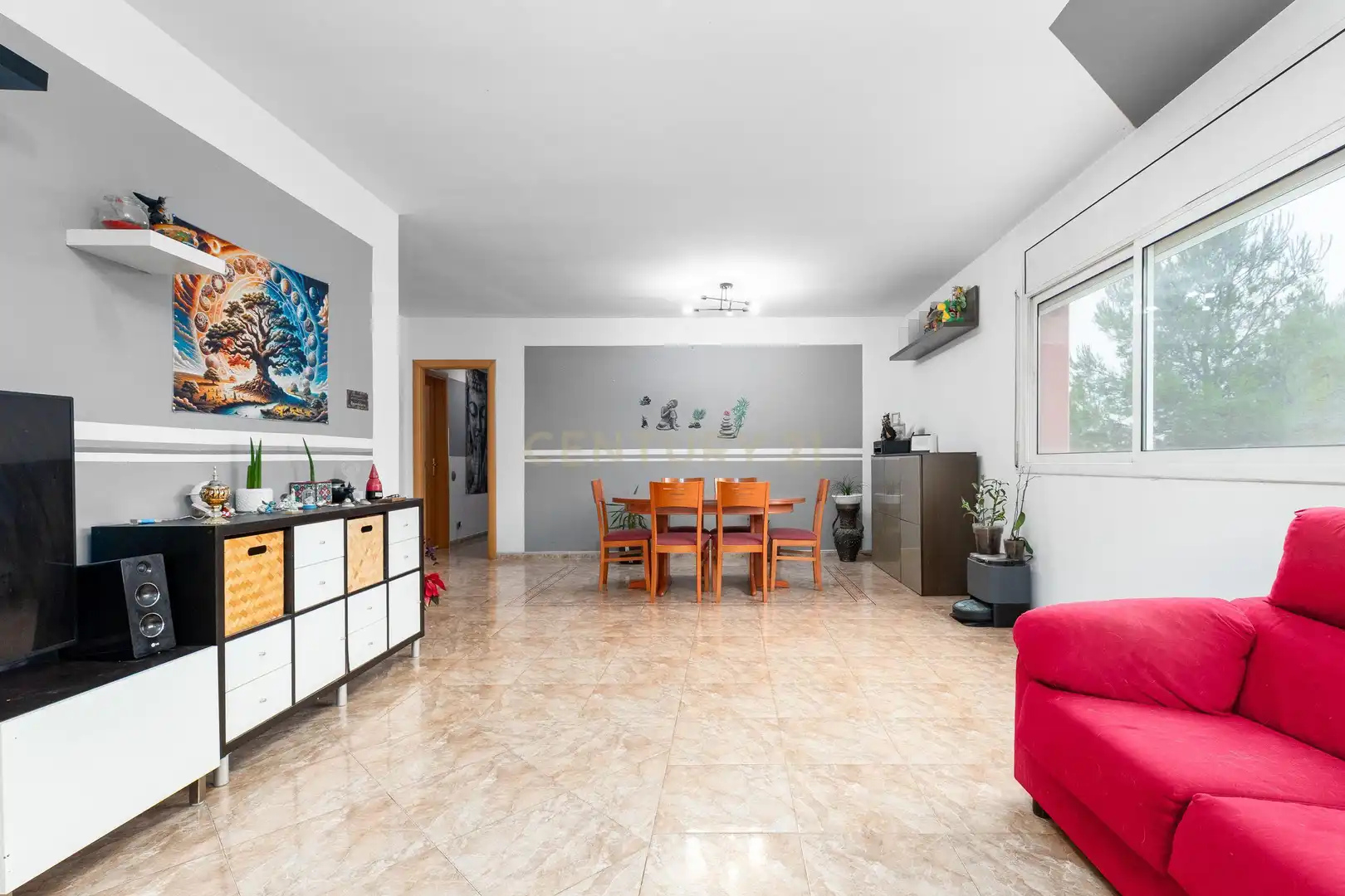 Sala d'estar de Casa o xalet en venda en El Montmell amb Aire condicionat, Jardí privat i TV