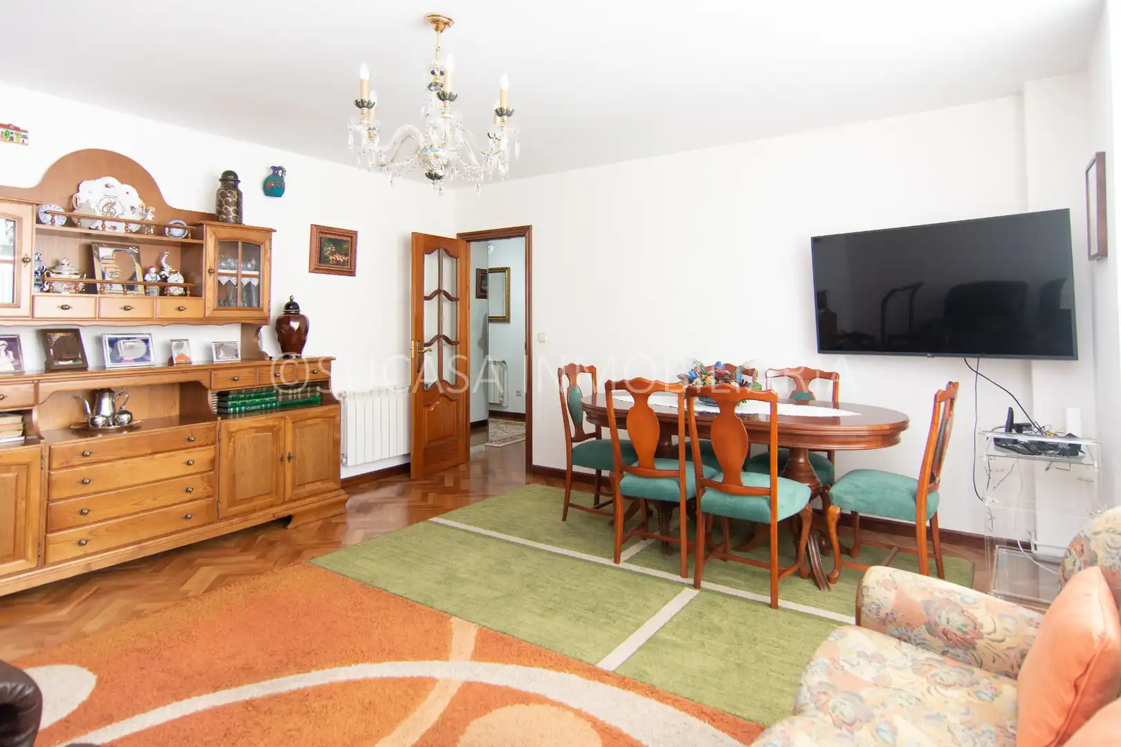 Living room of Detached homes for sale in Culleredo  with Air Conditioner, Heating and Parquet flooring