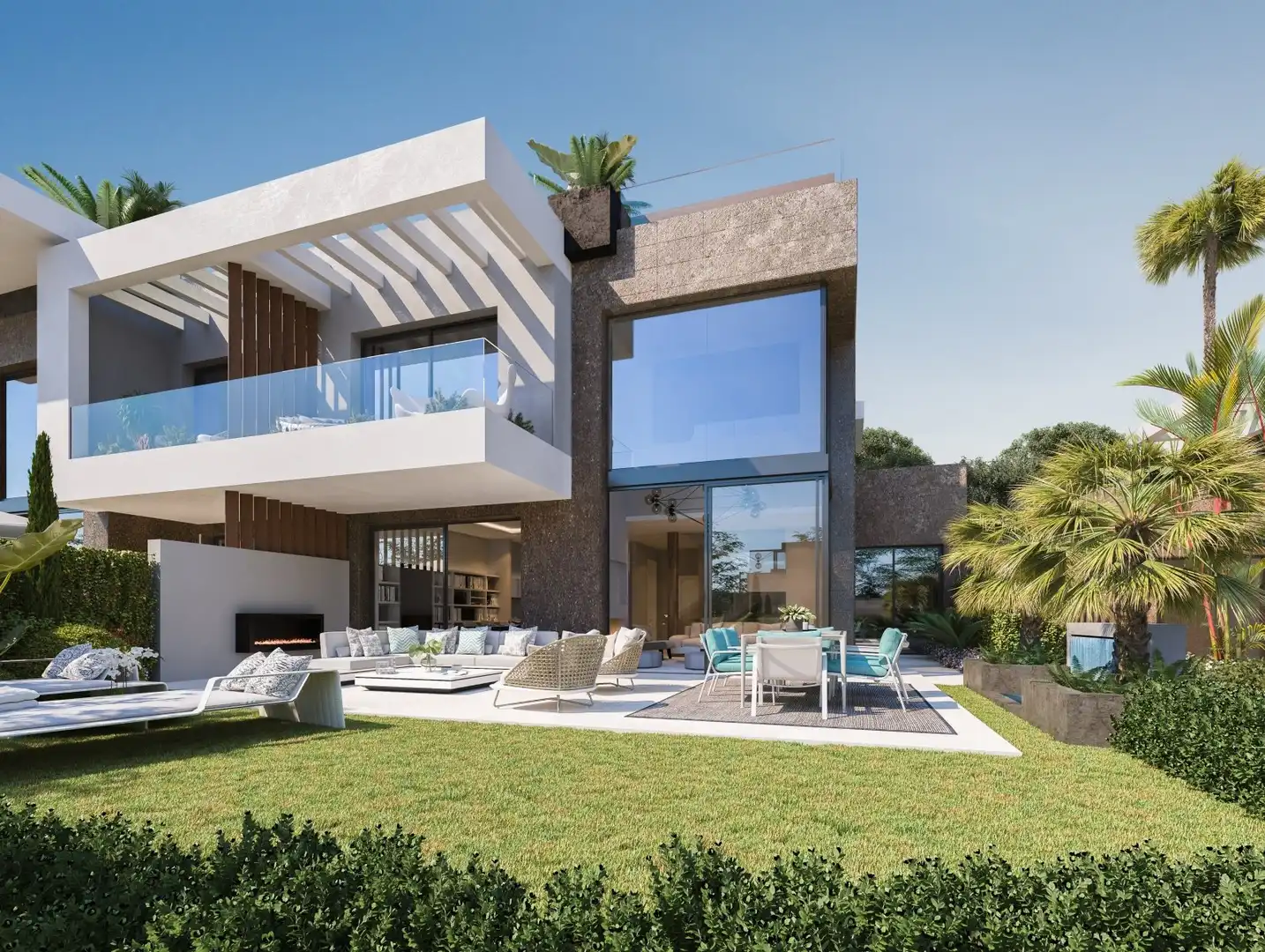 Exterior view of Houses for sale in Marbella  with Air Conditioner, Private garden and Terrace