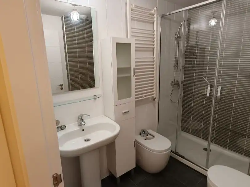 Bathroom of Flat for rent in Madrid  with Air Conditioner, Heating and Private garden