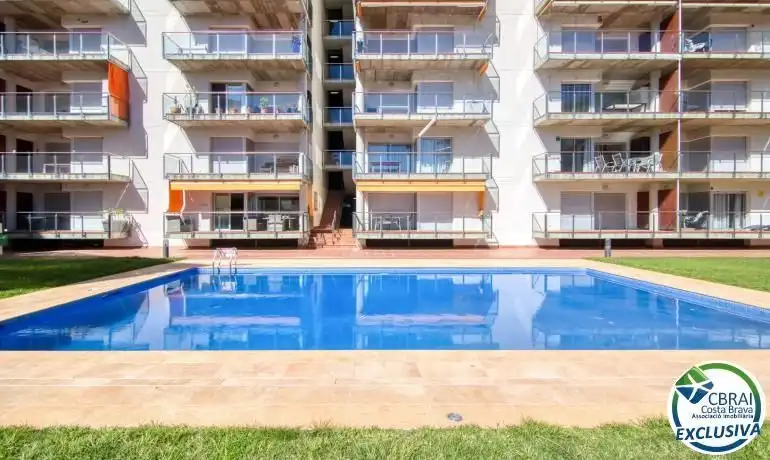 Swimming pool of Apartments for sale in Roses  with Air Conditioner and Furnished
