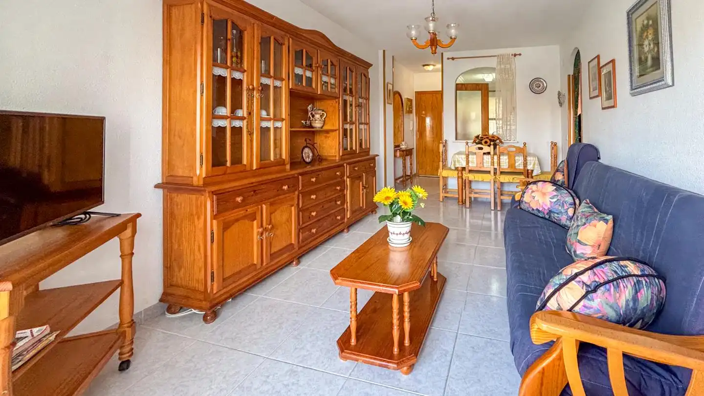 Sala de estar de Apartamento en venta en Santa Pola con Aire acondicionado, Terraza y Piscina