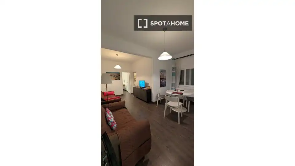 Living room of Flat for share in Barcelona  with Air Conditioner, Heating and Furnished