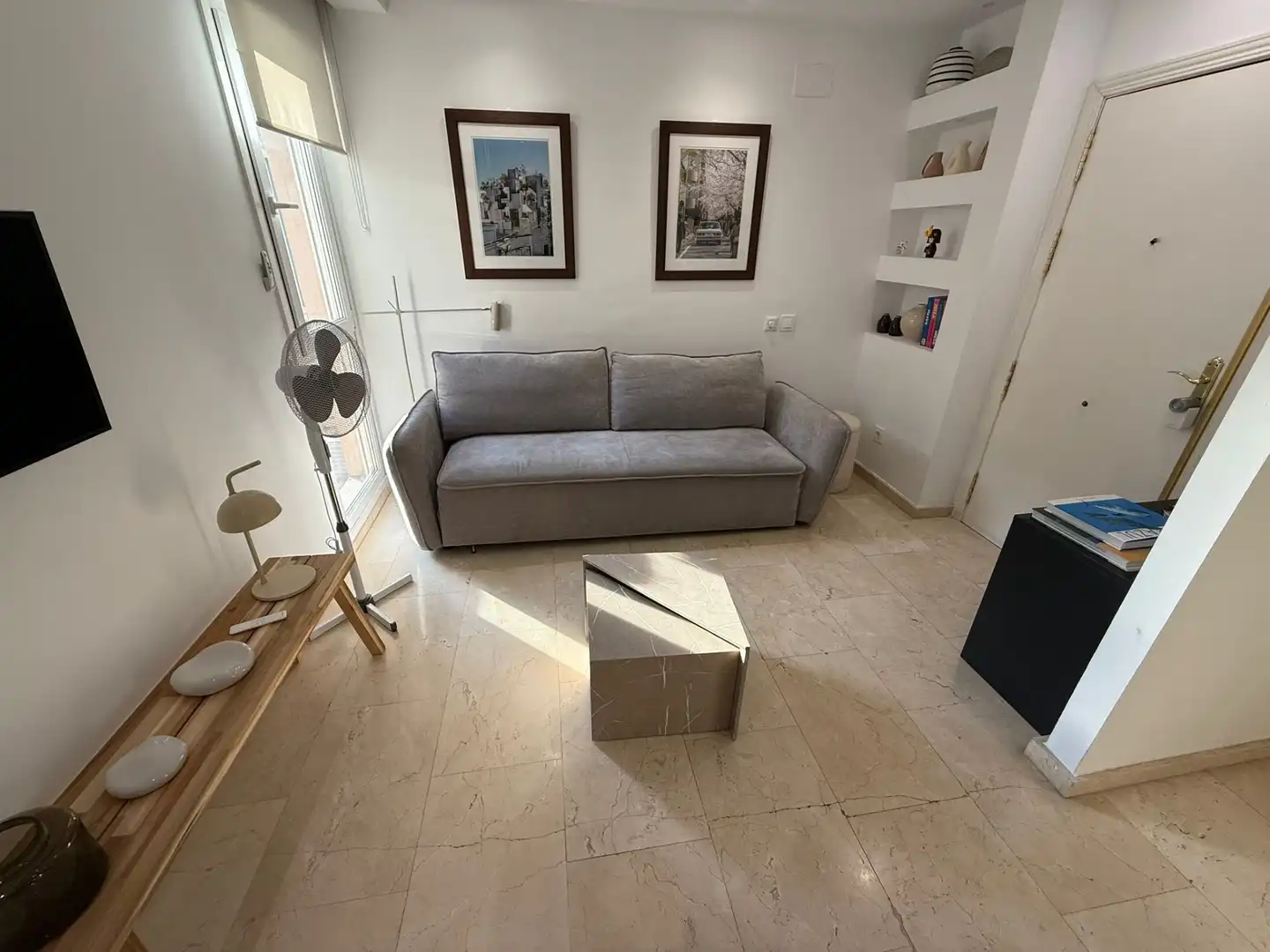 Sala d'estar de Apartament de lloguer en Madrid amb Calefacció, Moblat i Forn