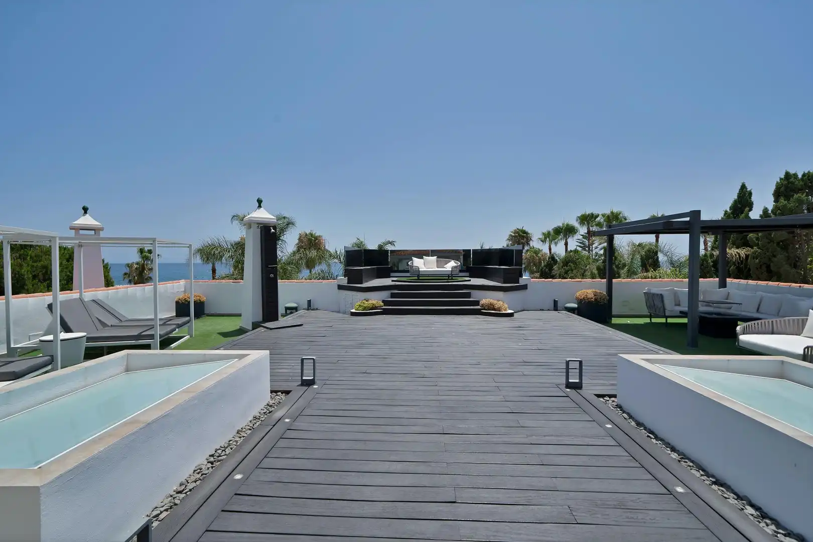 Terrasse von Haus oder Chalet zur Miete in Marbella mit Heizung, Privatgarten und Terrasse