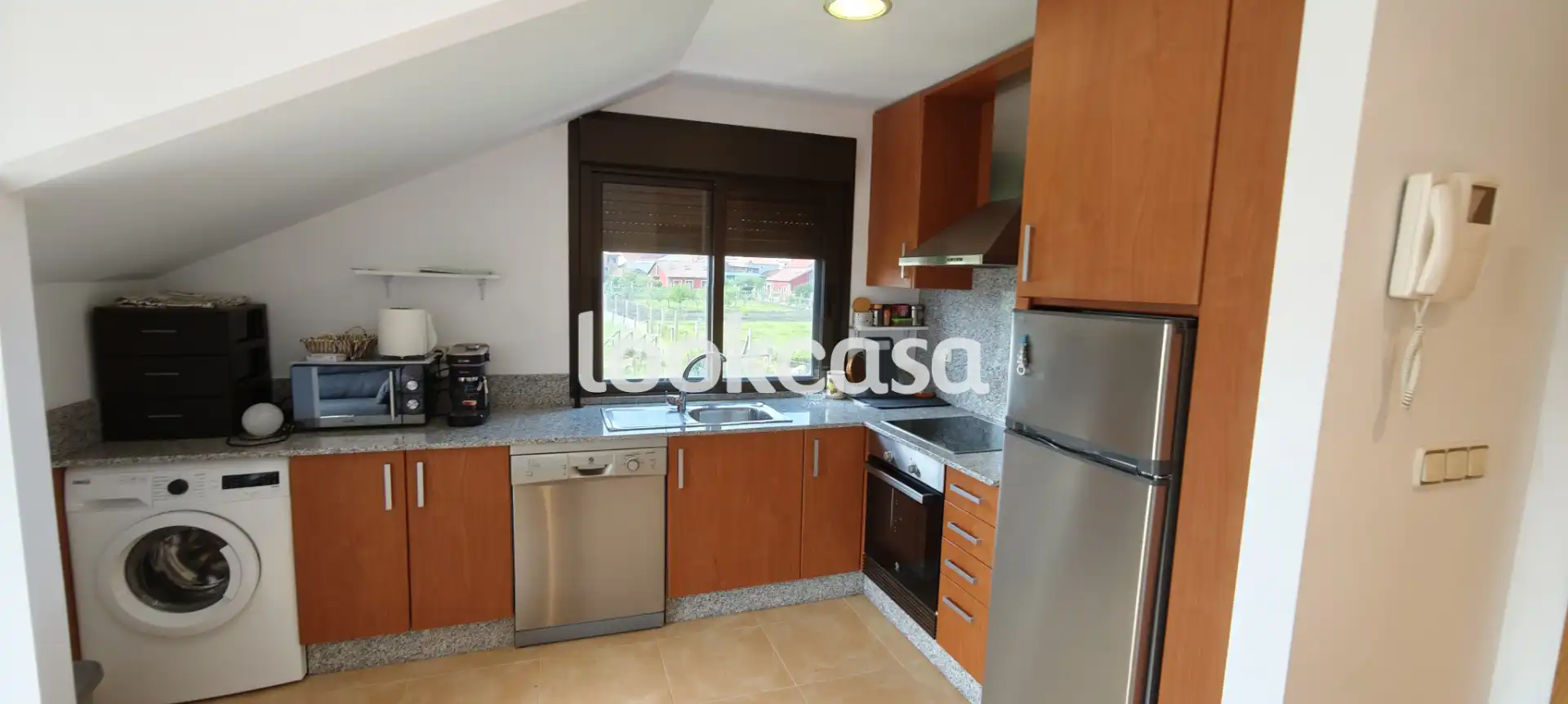 Cocina de Ático en venta en Sanxenxo con Calefacción, Jardín privado y Parquet