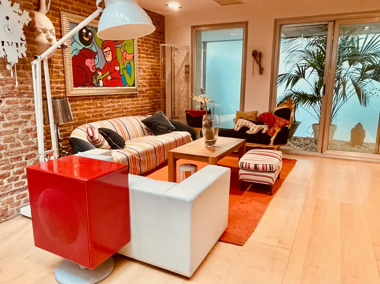 Wohnzimmer von Maisonette zur Miete in Madrid mit Klimaanlage, Heizung und Möbliert