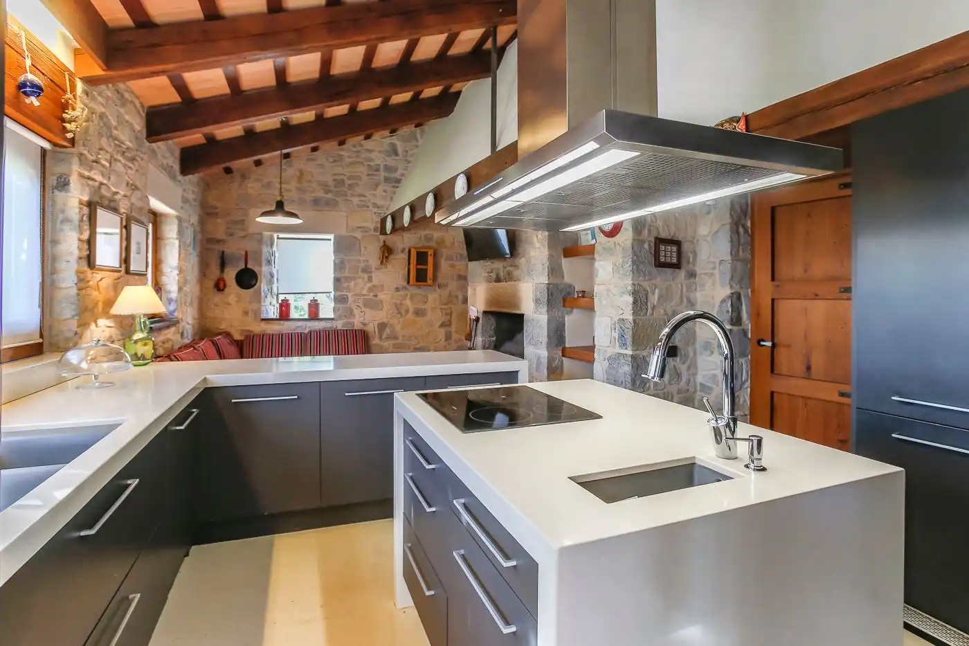 Kitchen of Country homes for sale in Montagut i Oix  with Private garden, Terrace and Swimming Pool