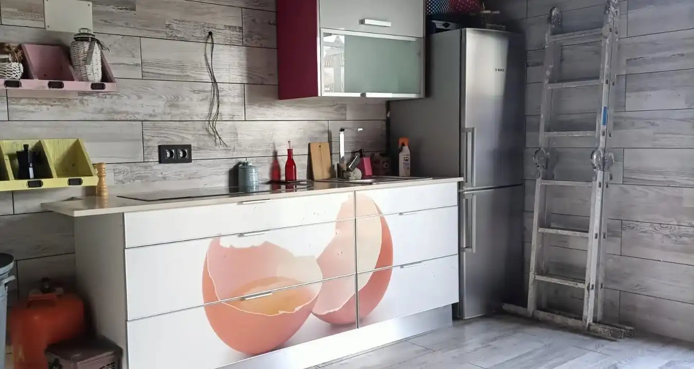 Cocina de Casa adosada en venta en Manlleu con Calefacción, Jardín privado y Parquet