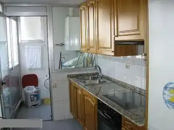 Kitchen of Flat for rent in Ferrol  with Heating, Parquet flooring and Storage room